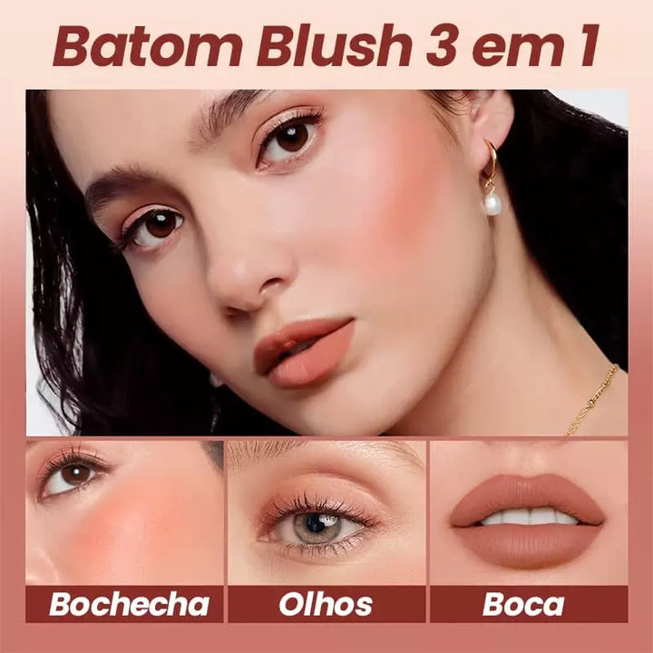 Bastão O.TWO.O Trio Radiante - Batom, Blush e Sombra.