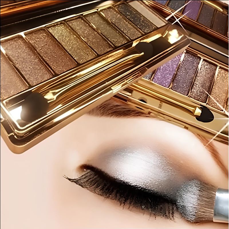 Sombra com Glitter - Paleta com 9 Cores Perfeitas